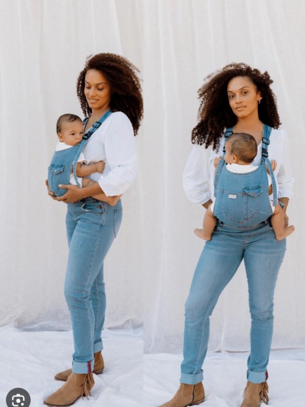 The Mumsie Overalls in Baby Blue